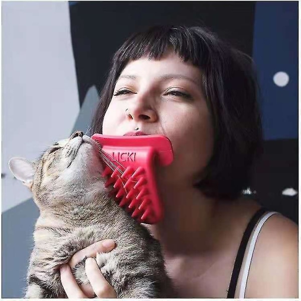 Kjæledyr slikker katt massasje børste | Tungeformet Cat Brush Scratcher | Kjæledyrhårfjernerbørste, hundepleiebørste, kattebørsteskraper for liten hund