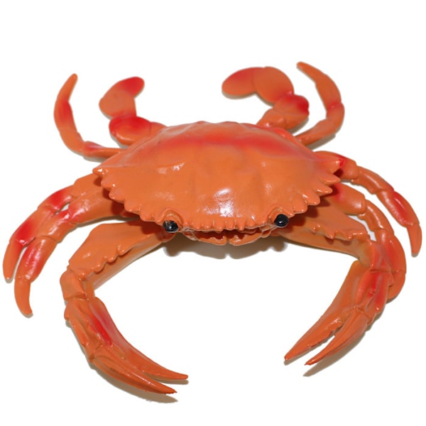 Artificial Crab Model: Realistic Crab Toy, Red Crab Decor, Educational Learning Ocean Life Model, Rubber Animal Crab Sculpture 1PC