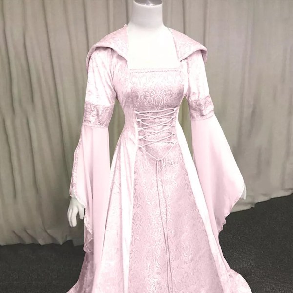 Goottilainen Huppupuku Morsiuspuku Cosplay Halloween Rosa L