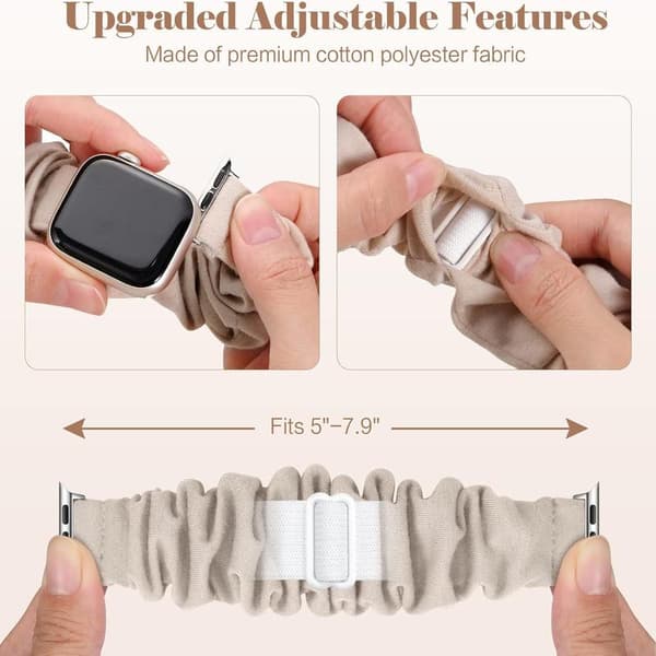 Starlight White/Pine Green - 2-pack band kompatibel med Apple W
