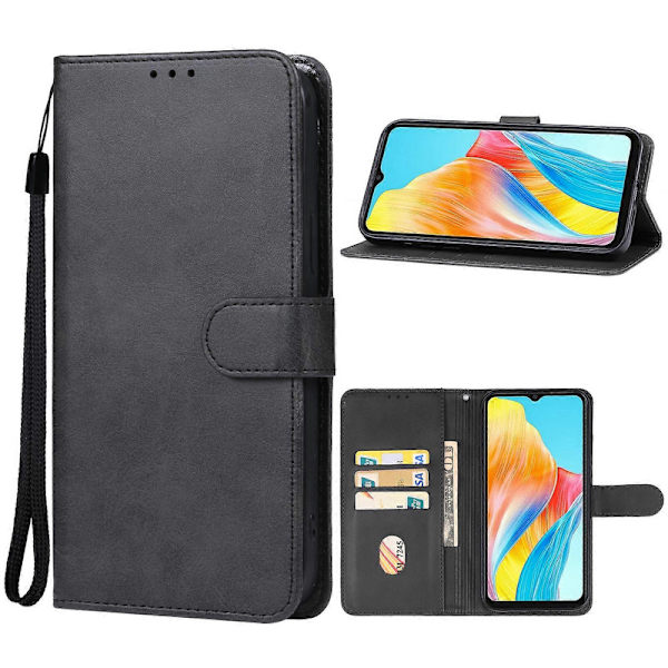 Läderfodral för OPPO A38 Black