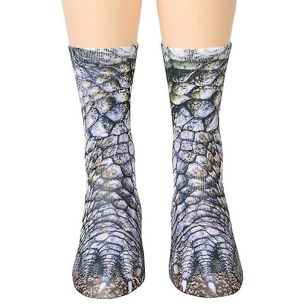 Män Kvinnor Elastiska strumpor 3d Animal Paw Feet Novelty Sock dinosaur