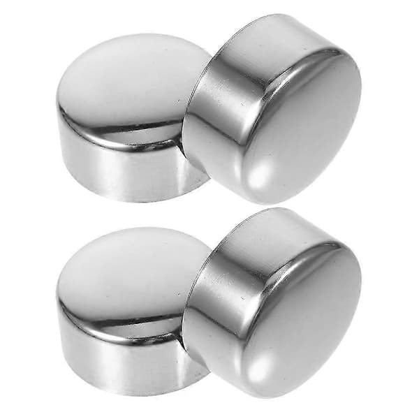 Runde Håndløper Endestykker 50mm Rustfritt Stål Hjemmeskinne Deksel Sikker 4 Stk Silver