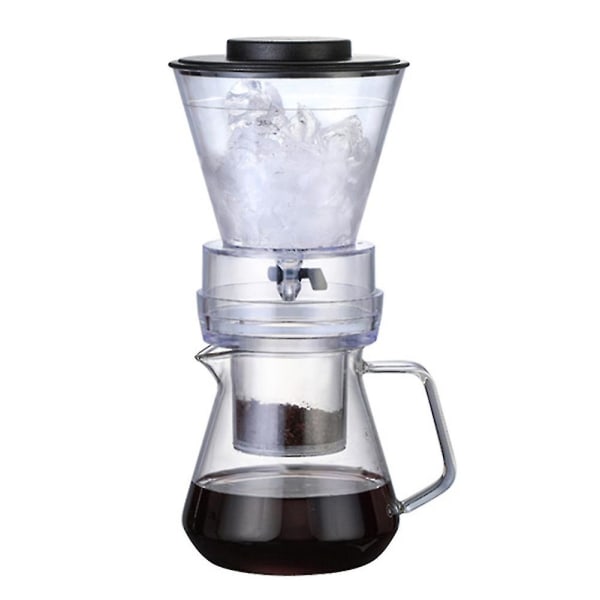 Ice Drip Kaffekande Glas Kaffemaskine Regulerbar Dripper Filter Cold Brew Pots Isbrygger 2