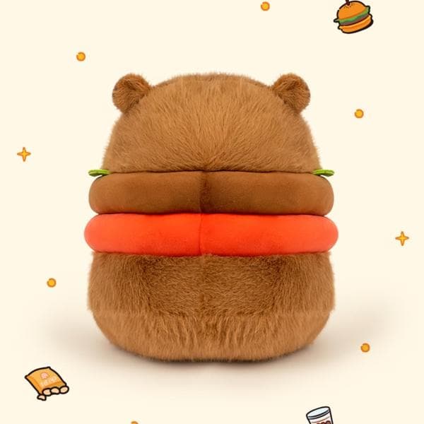 Realistisk capybara-hamburgare gosedjur