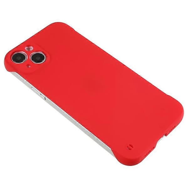 Kompatibel med iPhone 15 Plus-deksel Rammeløst Hardt PC-telefondeksel med hudfølelse Red