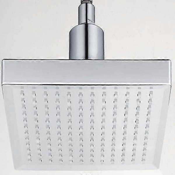 Hjem Temperatur Sensor Kontroll 3 Farge LED Lys Firkantet Dusjhode
