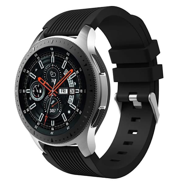 Silikonearmbånd til Samsung Galaxy Watch 22 mm Sort