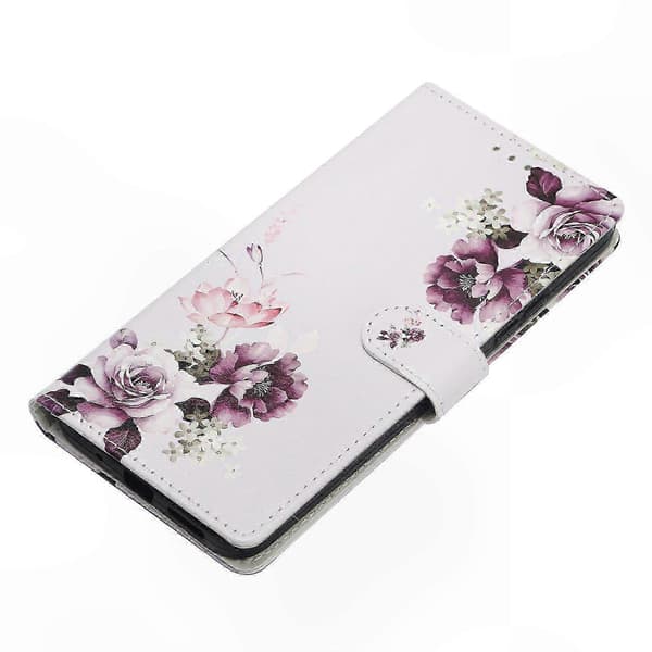 Mønstret læderetui til A54 5G, pung-stativ & flipcover til telefonbeskyttelse Multicolor Cross Rose