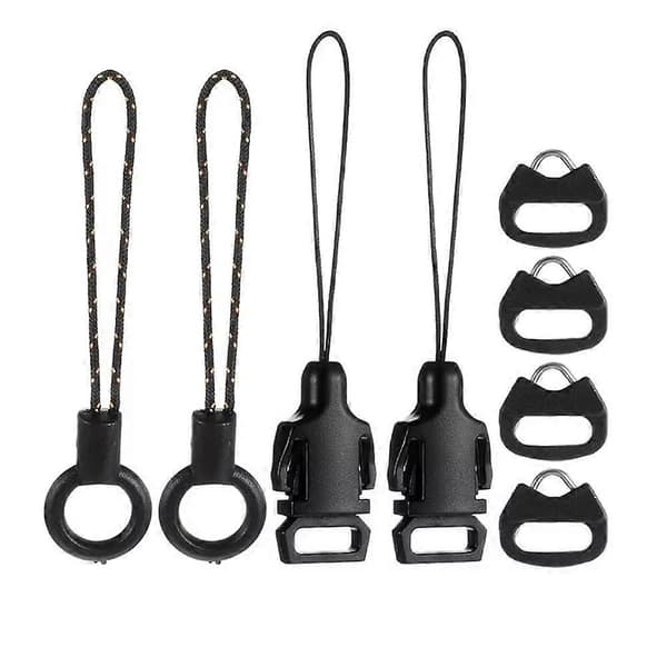 8 stk. Quick Release Spænde til DSLR Kamerarem, Trekantede Løkker Adapter med Hætte Mini Split Lug Ri