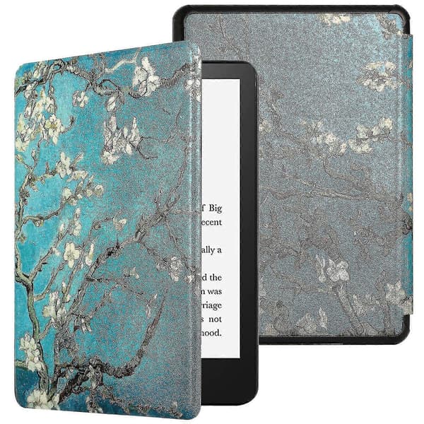 Etui til Kindle Paperwhite 6 tommer 2012,2013,2015,2016 version, Smart Wake Sleep 003 Blossom Kindle 10th Gen. 2019
