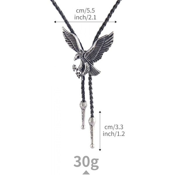 Native American Bolo Tie Rodeo Cowboy Nahkakaulakoru Länsimainen Kaulakoru Pukuasusteet Miehille, Naisille