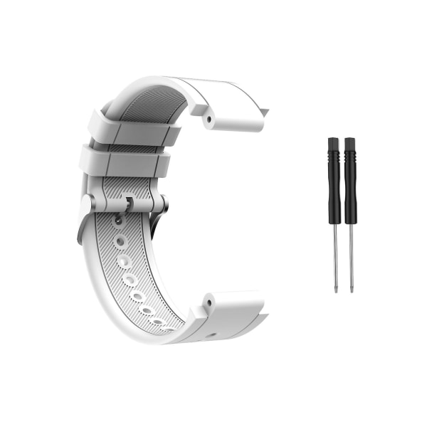 Slitasjebestandig silikonarmbånd Smart klokkerem kompatibel Garmin Approach S4/s2 White