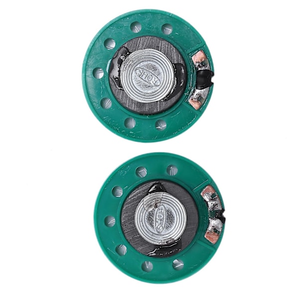 36 mm diameter aluminium skal intern magnet högtalare 16 ohm 0,25w 2st green