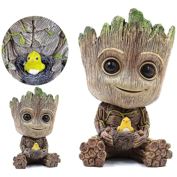 Flowerpot Tree Pen Flowerpot Baby Groot Flowerpot Plant Pen Action Figur A