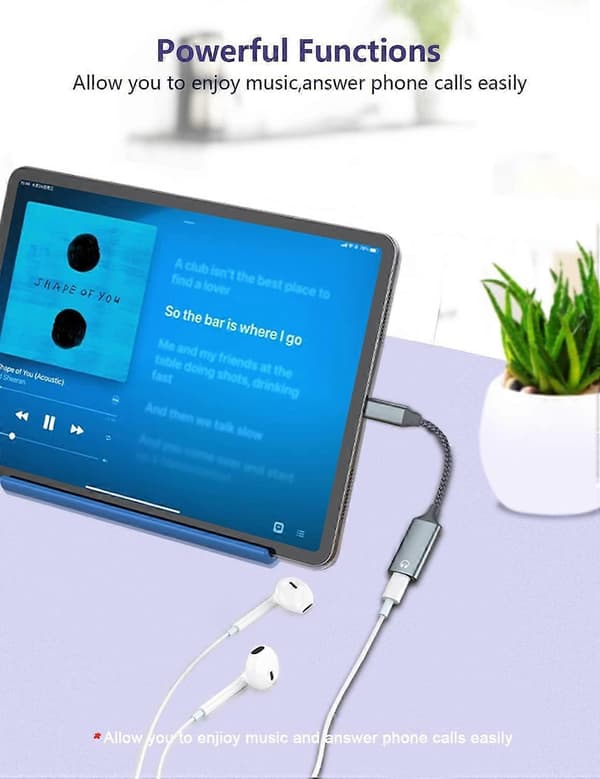 til Lightning Audio Adapterkabel USB 3.0 Han til Lightning Hun HiFi Audio Hovedtelefon Konverter Passer til USB A MacBook Computer PC Sup