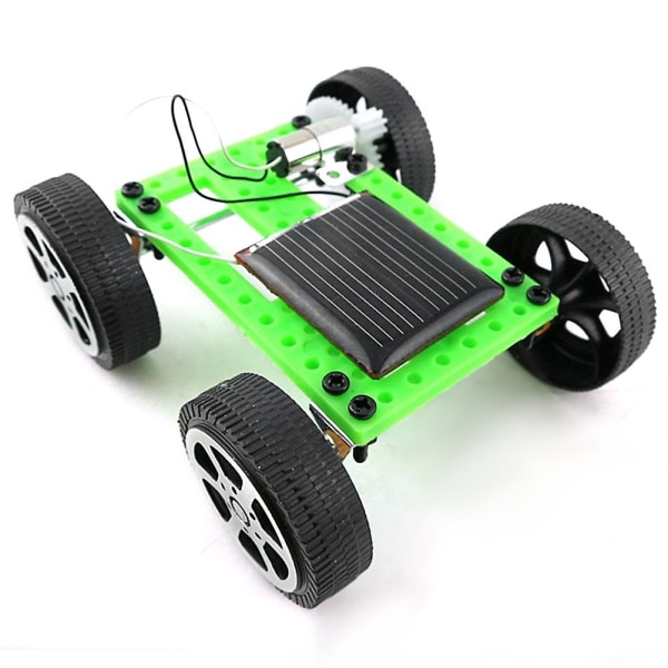 Lasten Mini Sun Power Solar Car Model Kids Tee itse tieteellinen kokoonpanolelu, opettavainen lelu