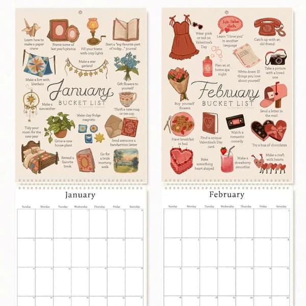 2025 Bucket List Kalender