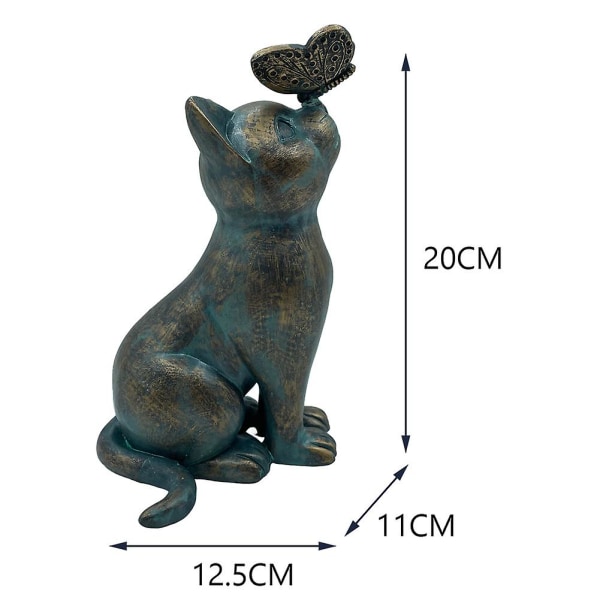 Harts Katt Hantverksfigurer Prydnadsföremål Trädgård Husdjur Kattskulpturer Kreativa djurstaty Heminredning för uteplats
