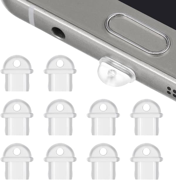 10 stk. Ladeportbeskyttelse Mobile Støvplugger Ladeporttilbehør PVC Ladeportbeskyttelse For Micro USB