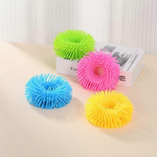Sensoriska Fidget-armband, 4-pack, mjuka, töjbara stressavlastningsleksaker för barn, tyst lek