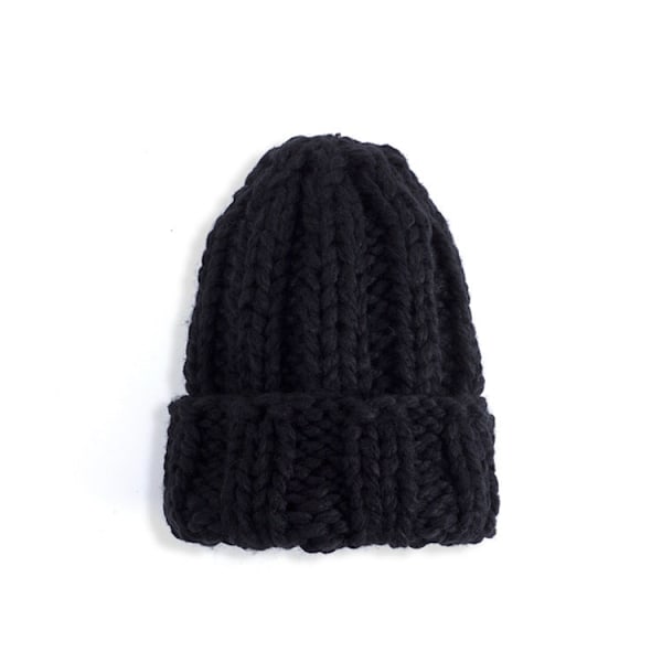 Strikket Beanie til Kvinder Vinter Ensfarvet Simpel Tyk Hue Udenrigshandel Varmt Ørebeskyttelse Beanie Coff Coffee Average size