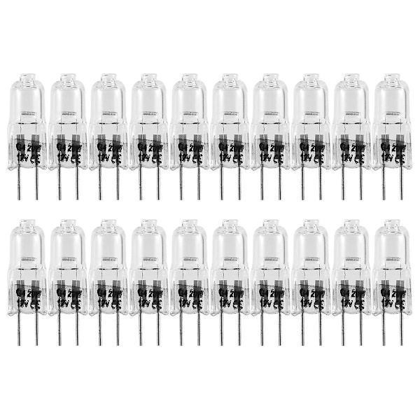 20 stk G4 halogen, 20w 12v halogenlys 2-pins klar lampe, for komfyrtenning, signallys, tr