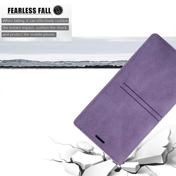Magnetiskt läderfodral för iPhone 14 Plus Purple