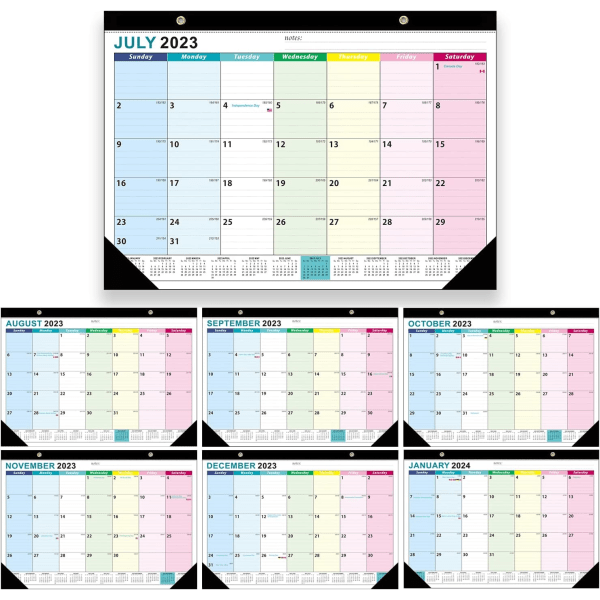 2023-2024-kalender -18 måneder at se Wall Planner-kalender fra juli 2023 -  december 2024, afrivningsmånedskalender med tykt papir e013 | Fyndiq