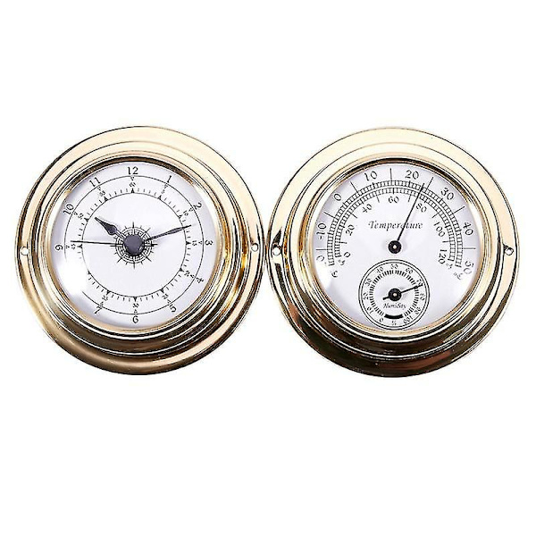 Ny Termometer Hygrometer Barometer Klockor 2 Hela Set Väderstation Mätare