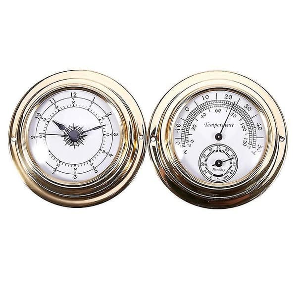 Nytt termometer, hygrometer, barometer, klokke, 2 hele sett værstasjonsmåler