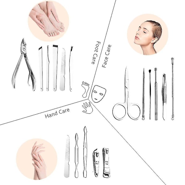 7-delad nagelklippare set nagelkonst set