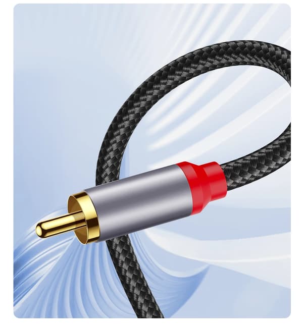 5m RCA-kabel 3,5 mm til 2RCA splitter 3,5 jack til 2 RCA han lydkabel