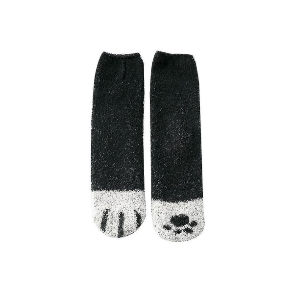 Cat Paw Fluffy Socks Dam Kattstrumpor Fuzzy Mysig Varma Slipperstrumpor Djursängstrumpor