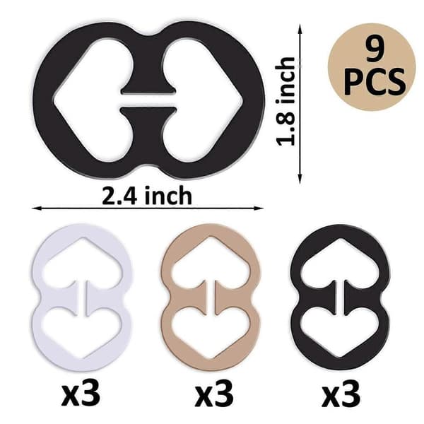 12 stk. BH-stroppklips, BH-klips og BH-stroppholder, Skjul stropper, Kløftkontroll