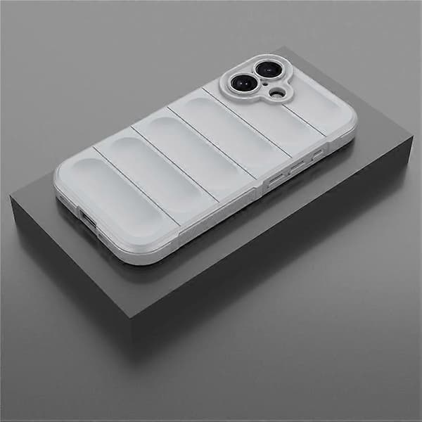 Kompatibel med iPhone 16 Plus-deksel Robust TPU Støtsikkert Mobiltelefondeksel LightGrey