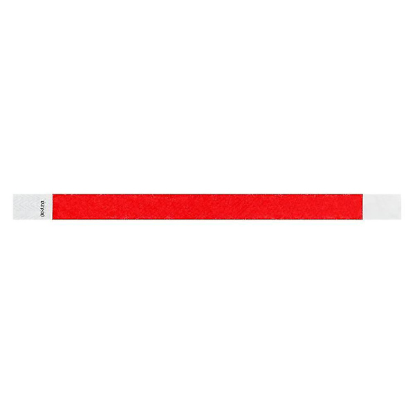 500 stk Papir Event Fargede Vanntette Papir Armbånd (rød)