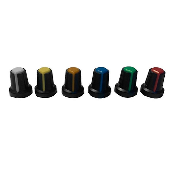120 stk. Potentiometer Knapper Kit Plast Knapper Hætte 6 mm Diameter Skaft Hul Potentiometer Knapper Hætter as shown