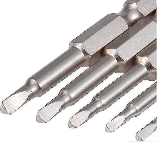5 Delar Magnetiska Triangelhuvud Skruvmejselbitar, S2 Stål Triangulär Spets Skruvmejselbit Hex Skaft Triangelskruvmejselbitset (1 set, Silver) QAa