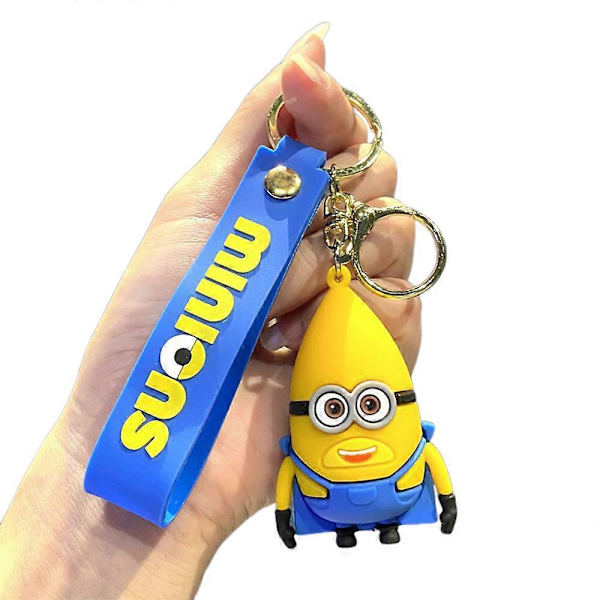 Söpö Despicable Me Minions 3D avaimenperä avaimenperä Cartoon Anime Auto Riippu Koru Laukku Riipus Lapset Lahja B