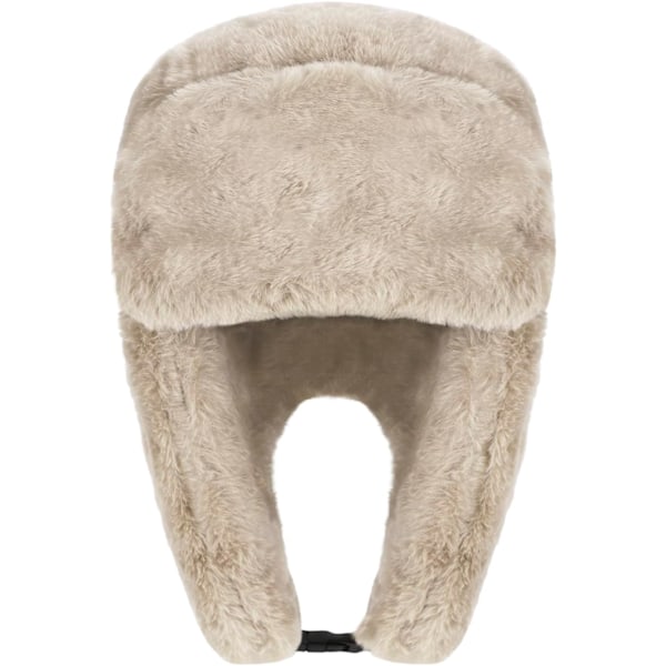 Vinterlue Ushanka Russisk Hatt for Voksne - Koselig Pluss, Vindtett, Full Hetter, Øreklaffer, Varm, Kuldebestandig, Ski, Jakt, Sykling, Trapperhatt Khaki One Size