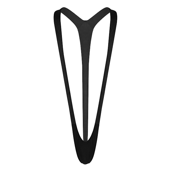 Fluorescerande Mankini - Mäns Stretchbadbyxor Black One Size