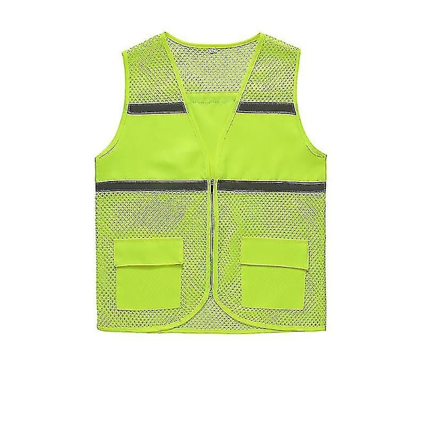 Naisten Liivit Korkea näkyvyys Liivit Heijastavat Työturvaliivit Takki Fluorescence Green 4XL