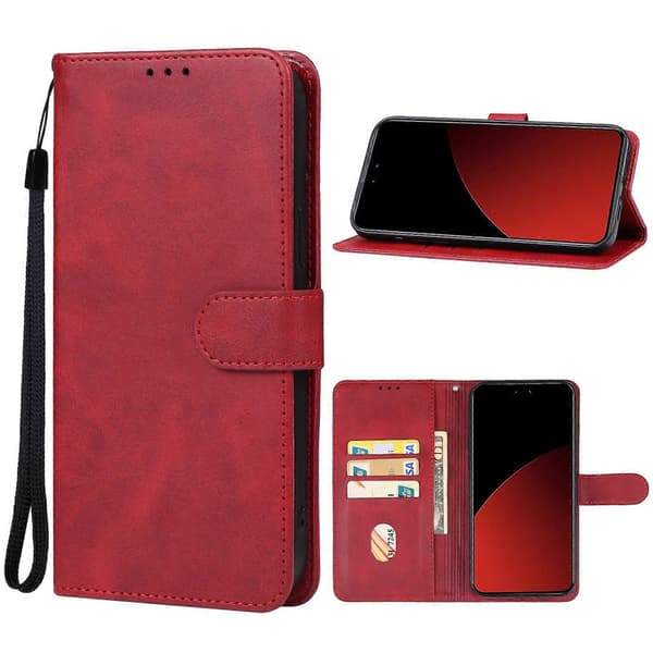 Läderfodral för Xiaomi Civi 4 Pro Red