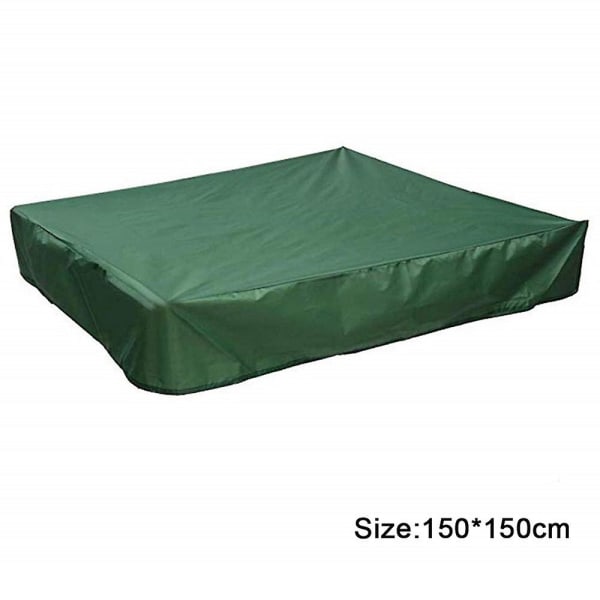 Sandlåda för utomhusbruk för barn Vattentät cover Green 1 150x150cm