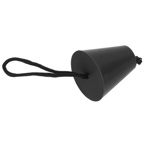 4st Scupper Plug Kit med snodd Flexibel silikon dräneringshålpropp Universal för kajaker kanoter Svart