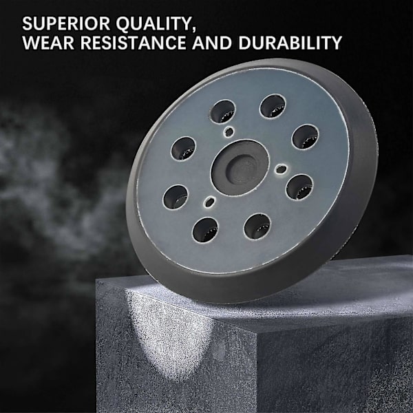 8-hålsbas för byte av orbitslipmaskin för Makita 743081-8 - Kompatibel med Bo5030 Bo5031 Bo5041 Bo5010 Mt922 Mt9 blacksilver