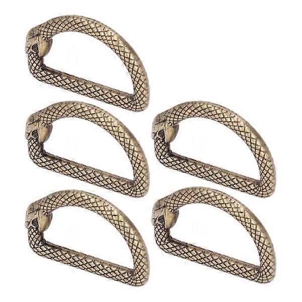 5 stk. D-ringer i sinklegering, robuste, slitesterke, multifunksjonelle, brede bruksområder, D-ringer i metall