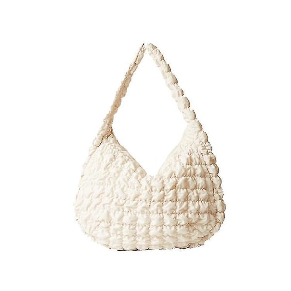 Höst och vinter Ny COS Cloud Bun liten och stor kapacitet Dumpling Bun Crossbody Down Bun Big Bag White Large