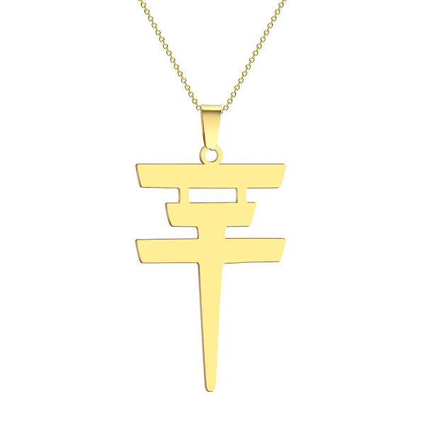 Cxwind Tokio Hotel Halsband Rostfritt stål Tokio Hotel Pendant Logo Bill Kaulitz Logo Symbol Halsband Silver